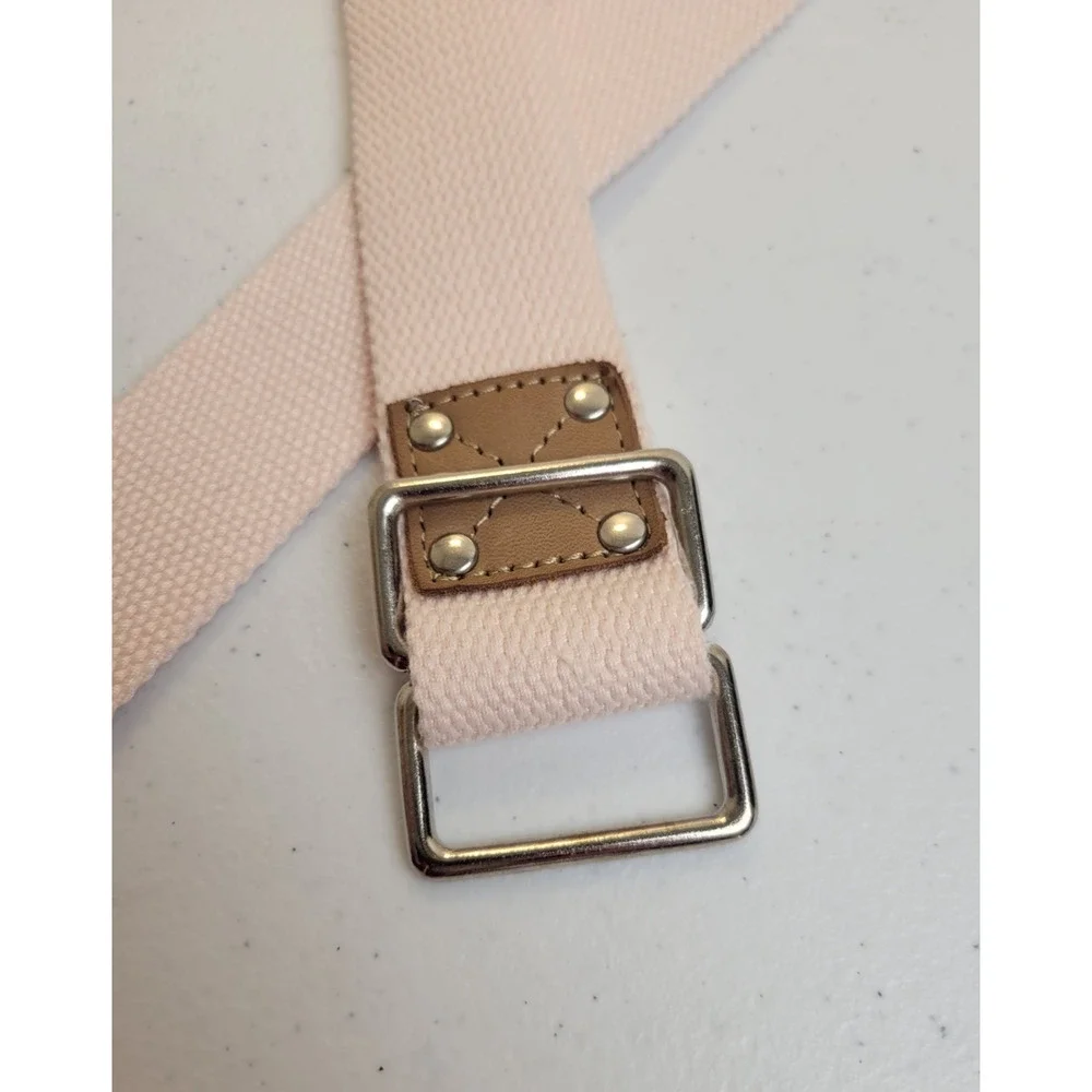 Pink Canvas Adjustable Strap Sport Webbing Woven Golf Belt Women's Size 42 - Picture 2 of 5